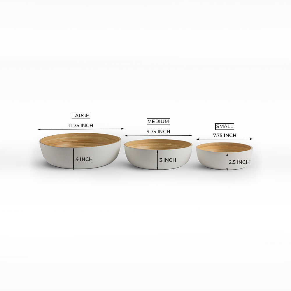 Meridian-glow White set of 3 - set of 3