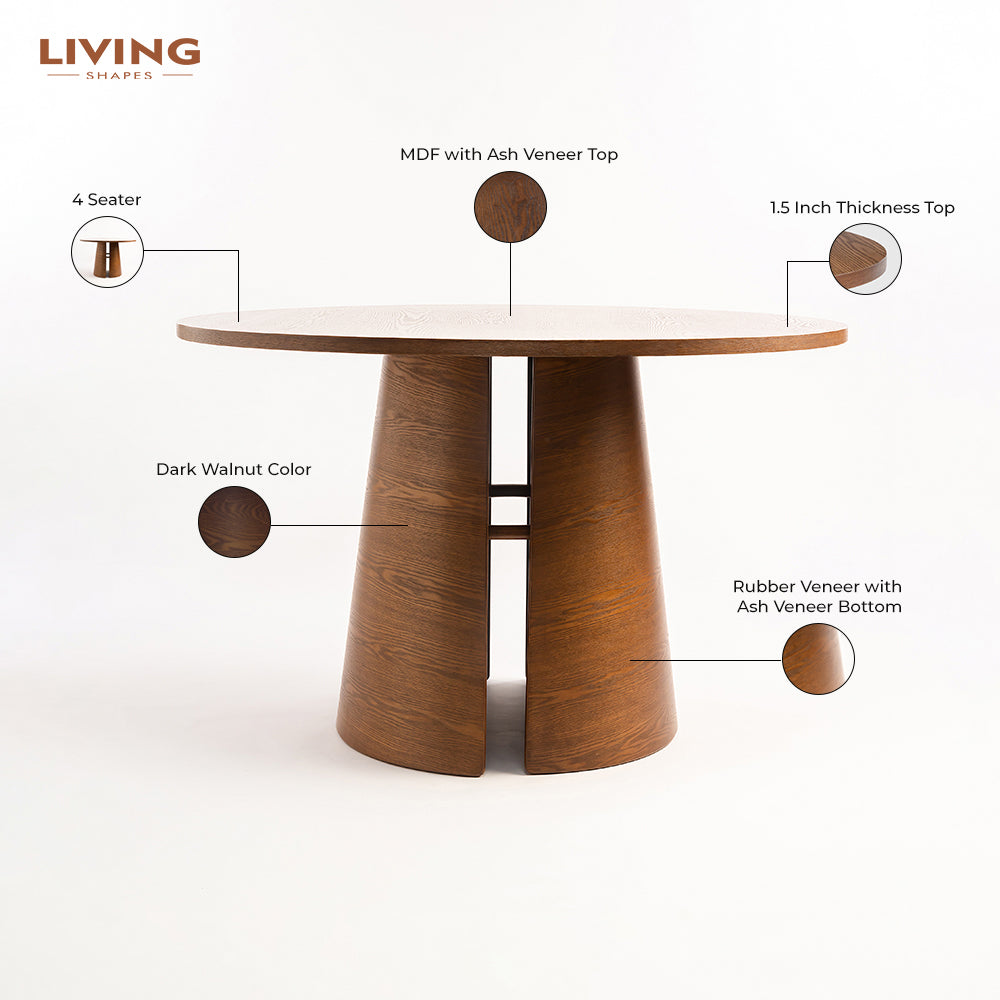Palewood 4-Seater Dining Table