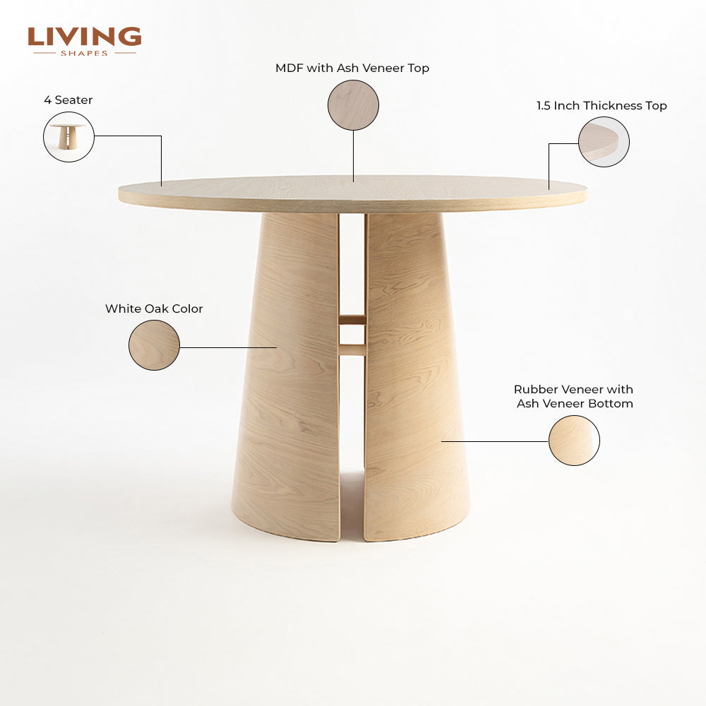 Palewood 4-Seater Dining Table