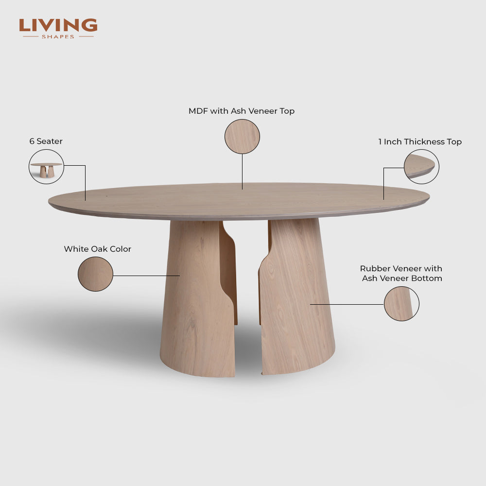 Ridge 6-Seater Dining Table