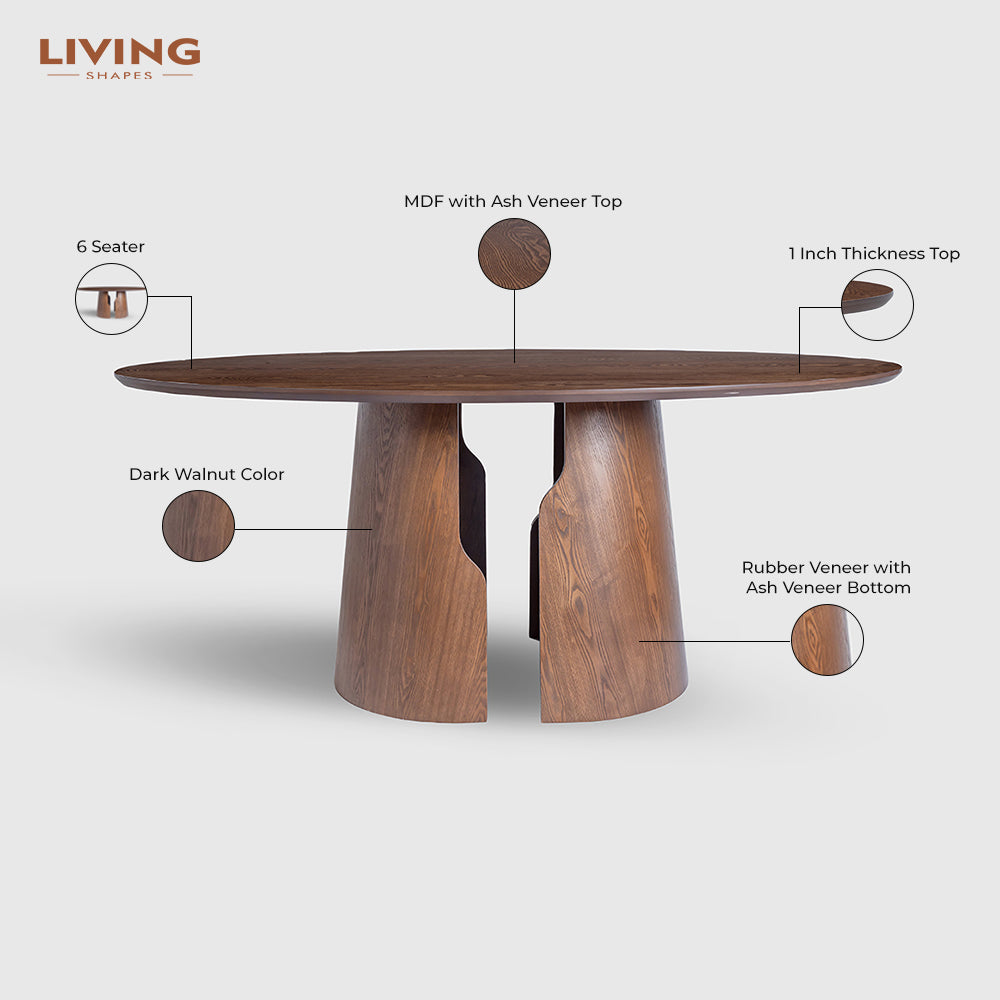 Petal 6-Seater Dining Table