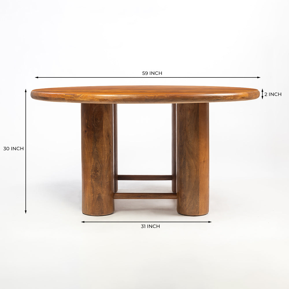 Teakwood 6-Seater Dining Table