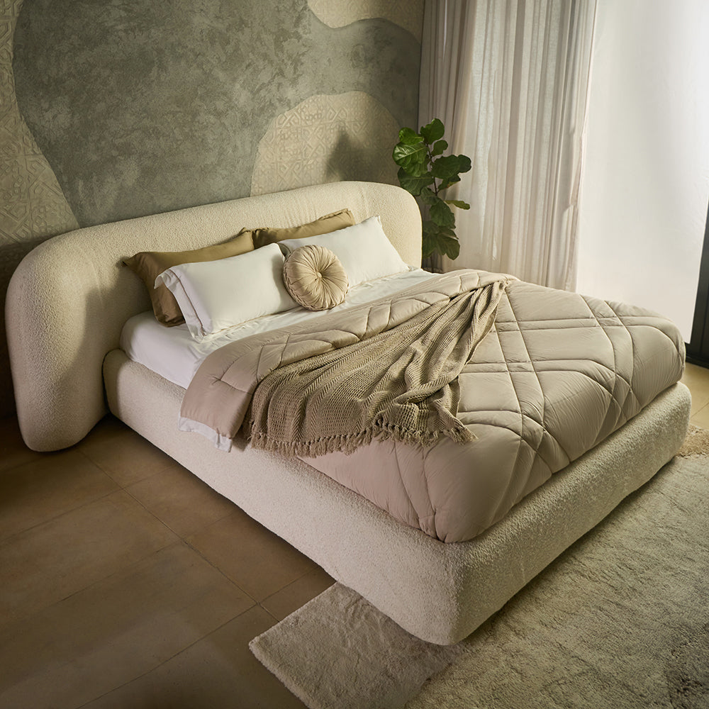 Boucle Bliss Upholstered Bed  - Queen