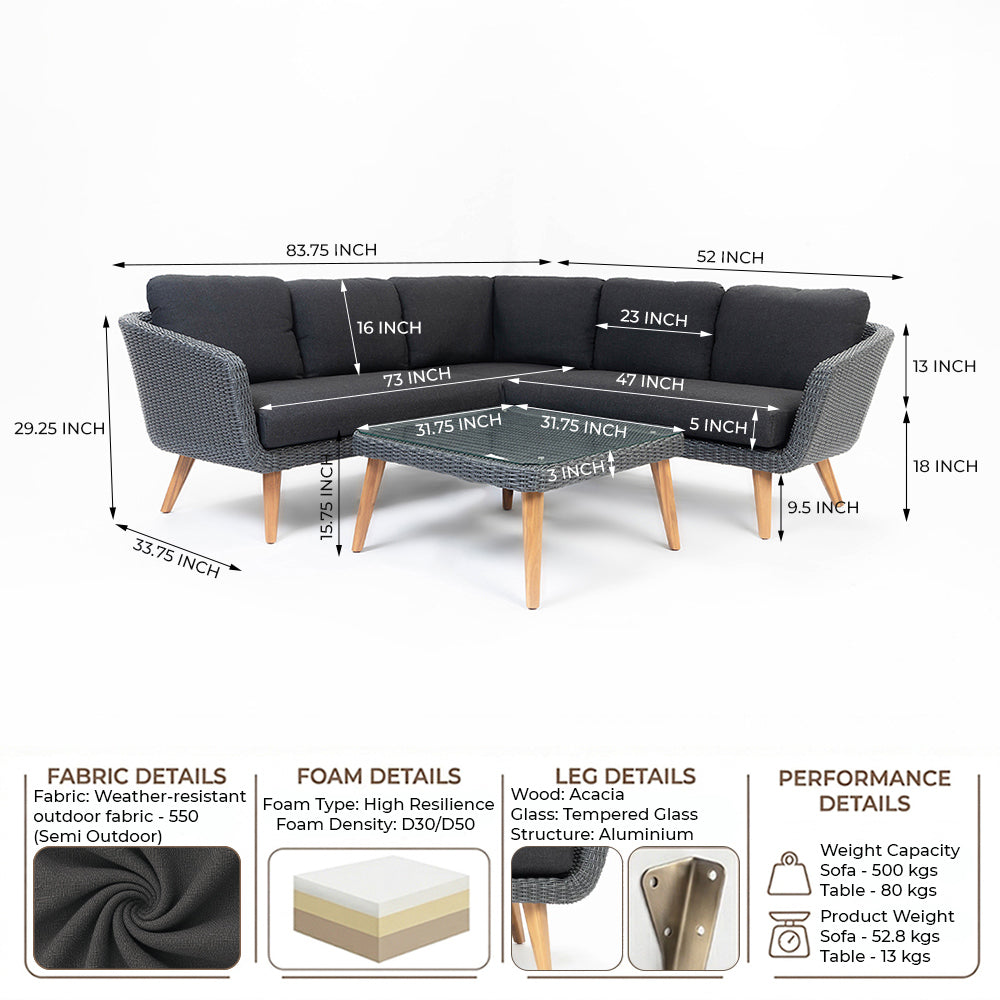 Rowan 5-Seater Outdoor Sofa Set