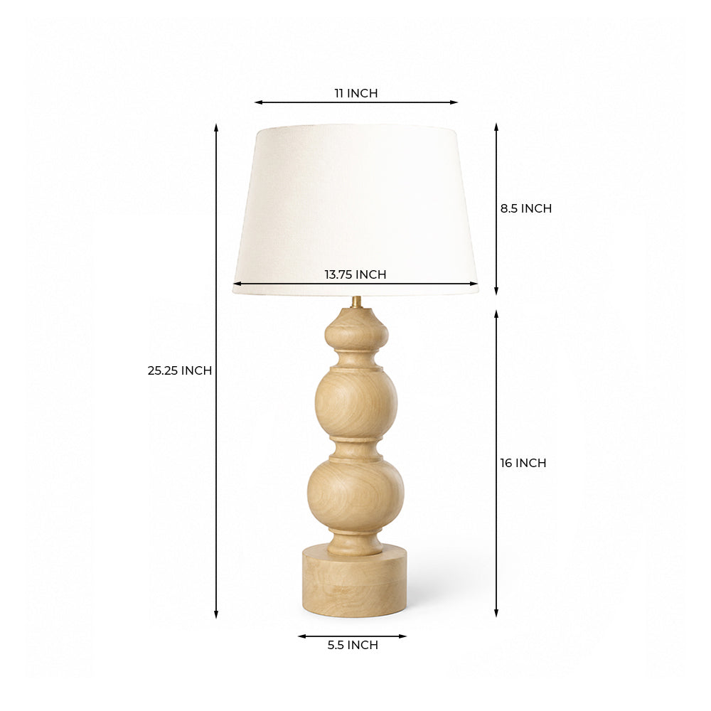 Amberwood Table Lamp-Size