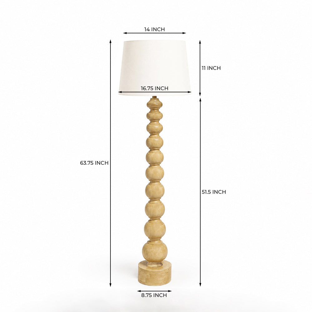 Palewood Floor Lamp-Size
