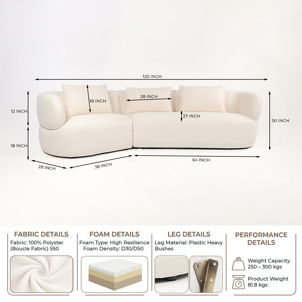 Cirrus 5-Seater Boucle Sofa