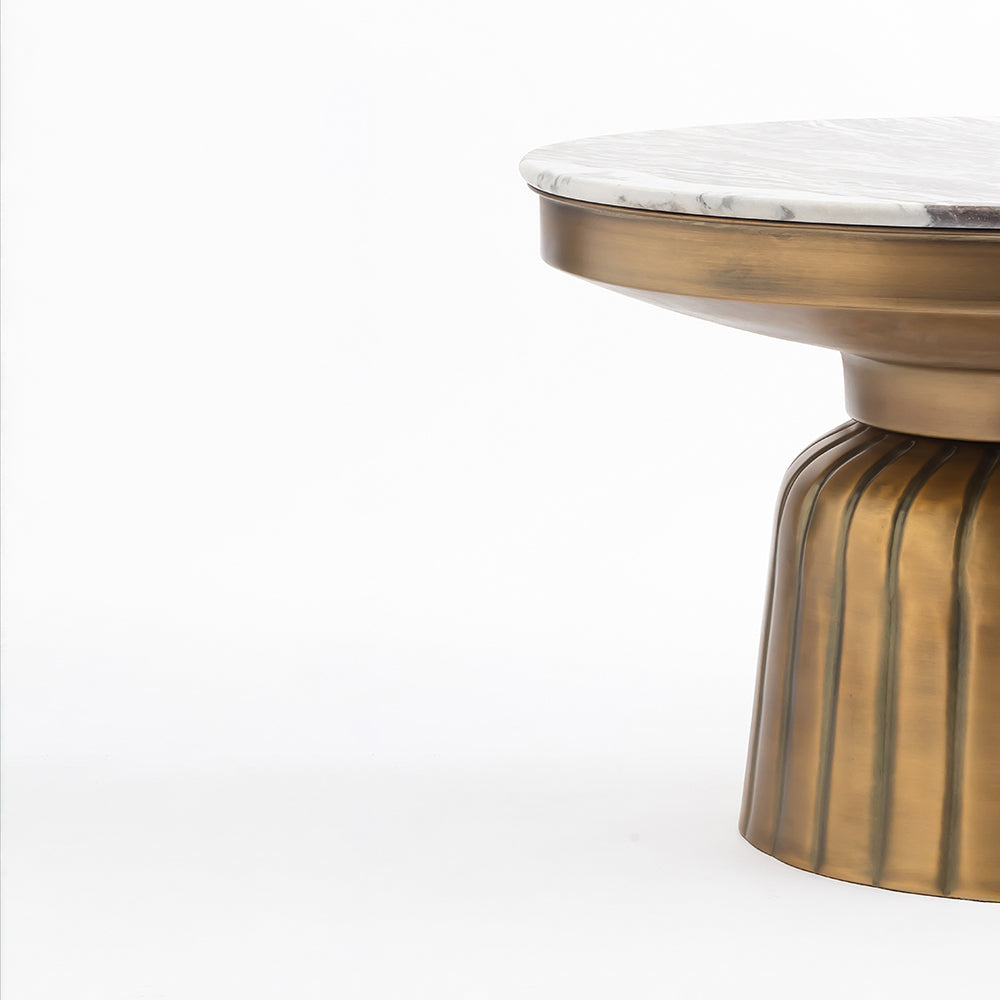 Marble Claybourne Coffee Table Set of 2 with Metal - Large