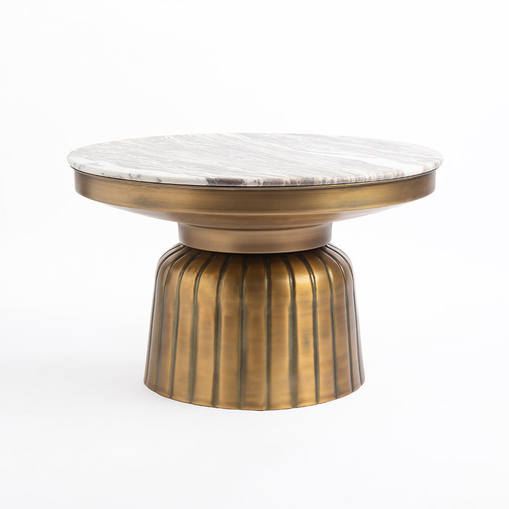 Marble Claybourne Coffee Table Set of 2 with Metal - Large
