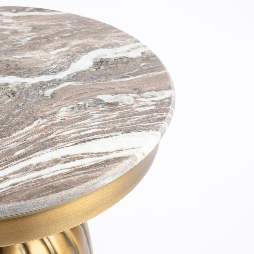Marble Wheatfield Coffee Table Set of 2 with Metal - Small